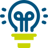 Ícone de lâmpada representando novas ideias