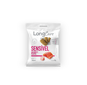 Longcare Sensitive Salmón y Tilapia 50g, Petnutrition snack