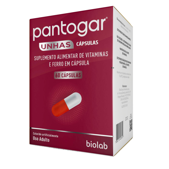 Packshot de Pantogar Unhas com 60 cápsulas